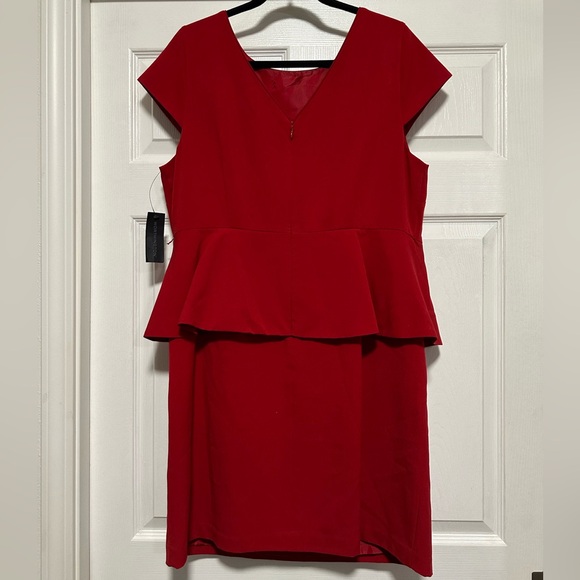 NWT Worthington Rumba red Short Sleeve Lined Dress, Soft & Stretchy 18W - Picture 6 of 8
